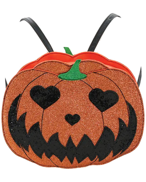 Glitzernder Jack O'Lantern Rucksack für Halloween