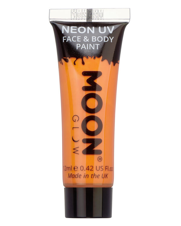 Glow in the Dark Make-up Neon Orange fluoreszierend