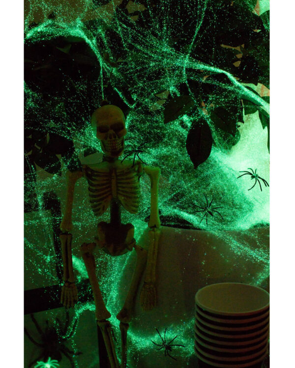 Glow in the Dark Spinnweben 100 g Halloween Deko