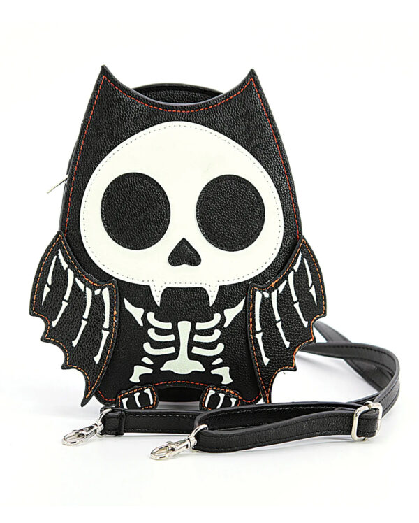 Glow in the Dark Skelett Fledermaus Handtasche  Gothic Mode