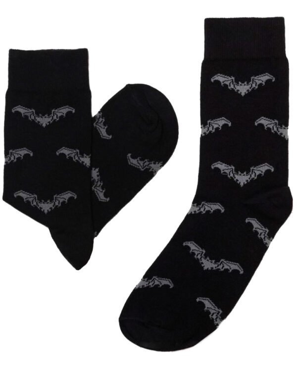 Gothic Fledermaus Socken ★ Halloween Strümpfe M/L