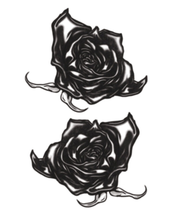 Gothic Klebetattoo Black Roses  Fake-Tattoos