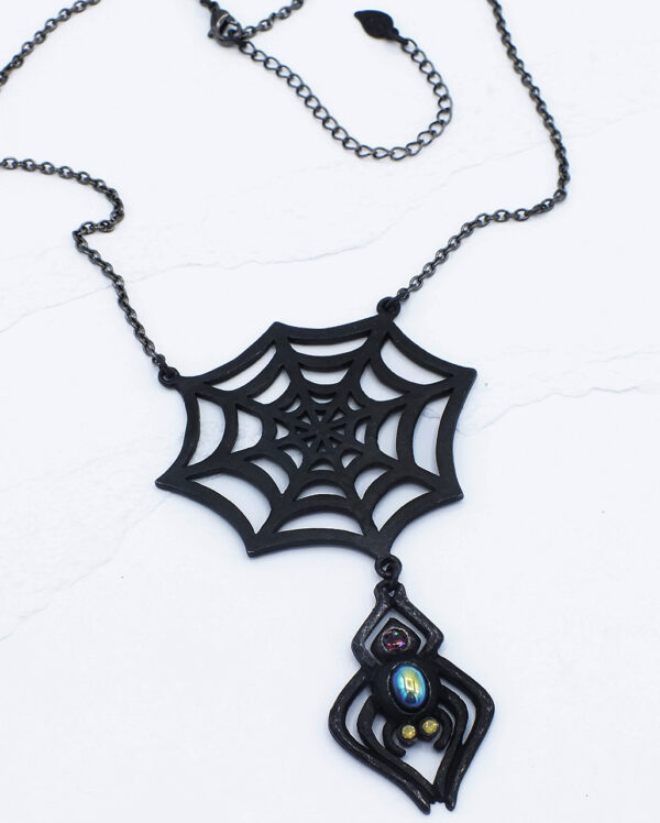 Gothic Kette Spinne mit Netz ★