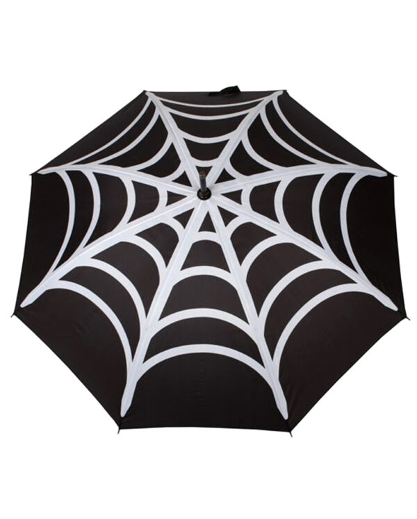 Gothic Regenschirm mit Spinnennetz Motiv ★