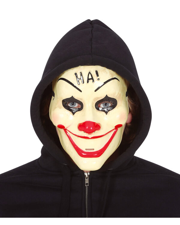 HA! Clown PVC Halbmaske für Halloween