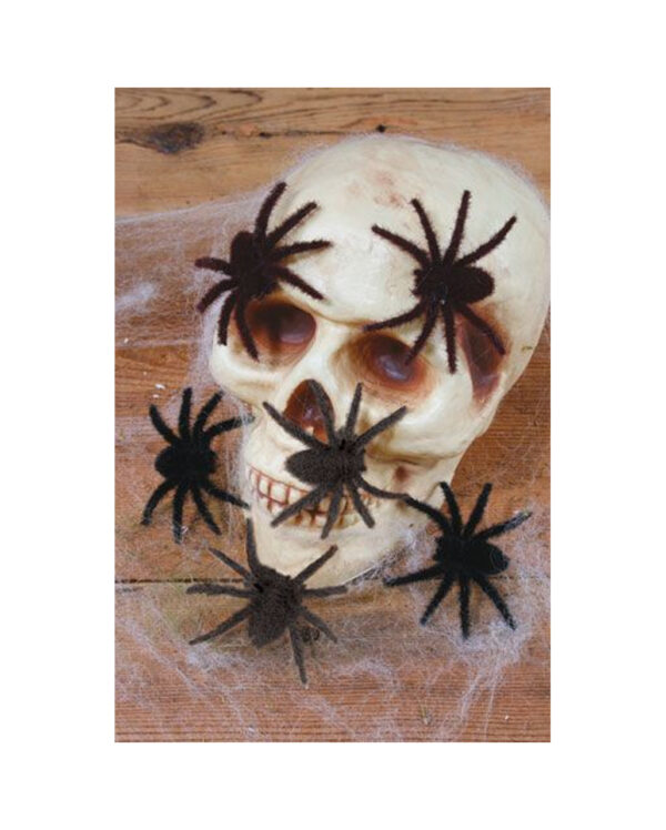 Haarige Mini Spinnen 6er Set ➔ Halloween Deko kaufen