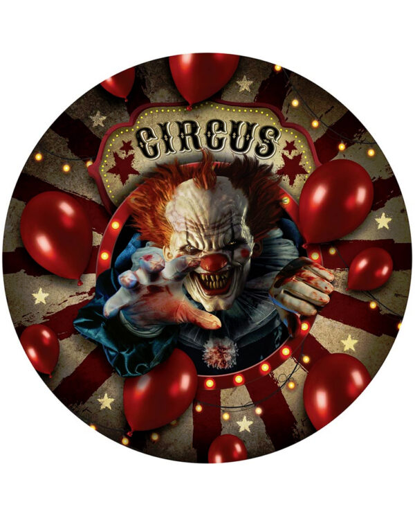 Halloween Horrorclown Circus Pappteller 6 St. ★ kaufen