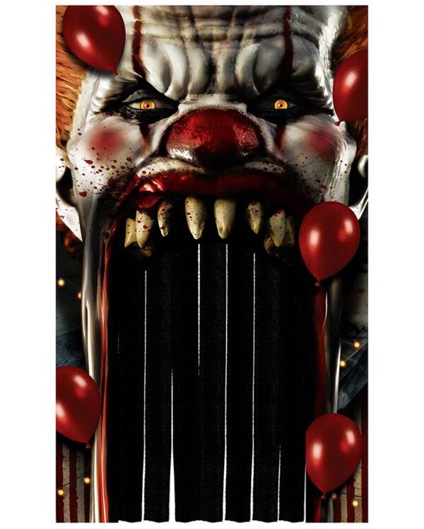 Halloween Horrorclown Circus Türvorhang ✰ HIER kaufen