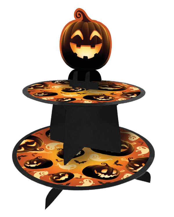 Halloween Kürbis Etagere 40cm  Halloween Tischdeko