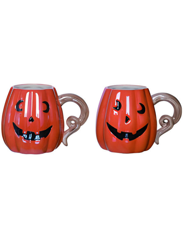 Halloween Kürbis Tasse Orange 18cm  Halloween Geschirr