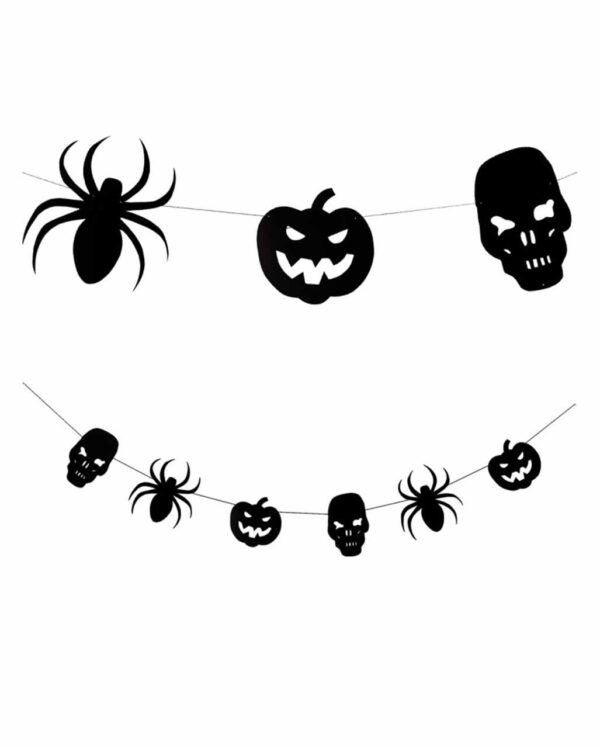 Halloween Silhouetten Papiergirlande 3m ★