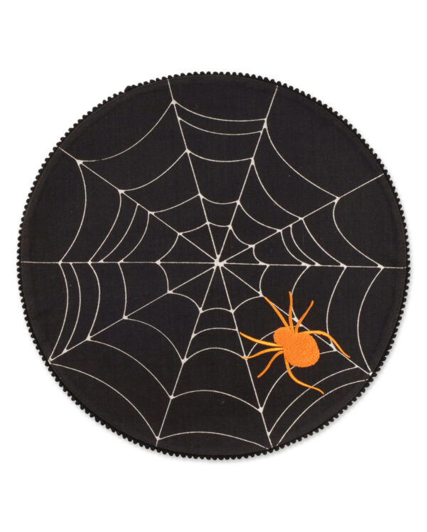 Halloween Spinnweben Platzdecke 38cm für deine Tafel