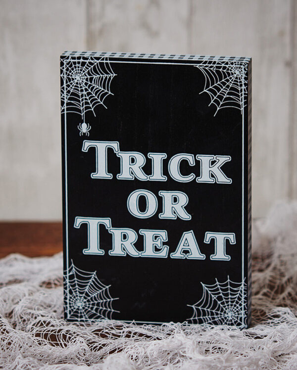 Halloween Trick or Treat Block Aufsteller als Deko