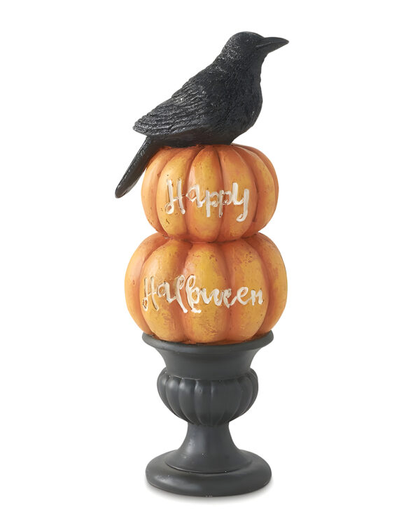 Happy Halloween Pumpkins mit Krähe & Urne 22cm ✤