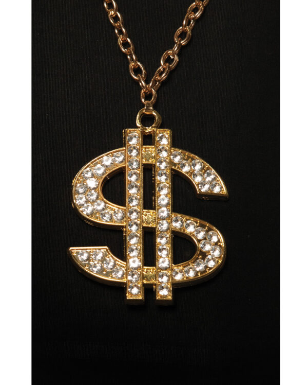 Hip Hop Goldkette mit Dollarzeichen ★