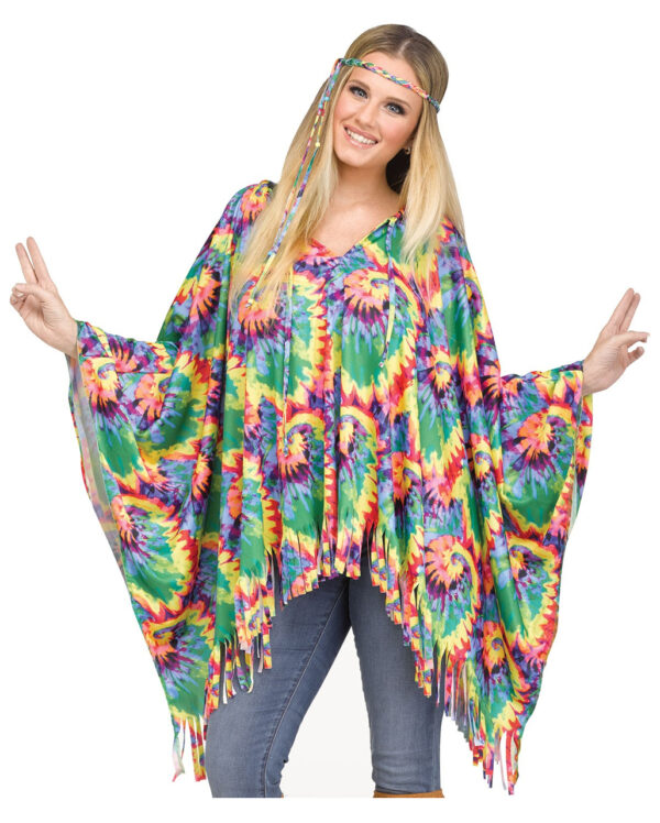 Hippie Poncho mit Haarband JETZT kaufen