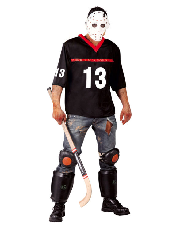 Hockey Spieler Kostüm mit Maske  Serienkiller Halloween Kostüm One Size