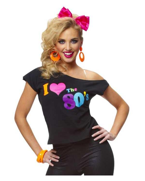 I Love the 80's Shirt für Halloween & Fasching M/L