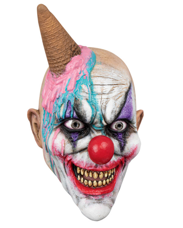 Ice S-cream Clown Maske  Horrorclown Maske