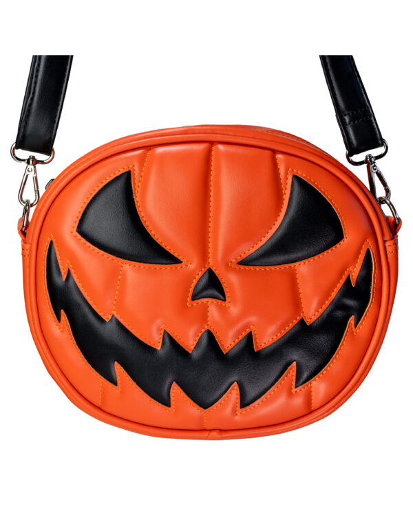 Jack O'Lantern Kürbis Handtasche Orange mit 2 Gesichtern