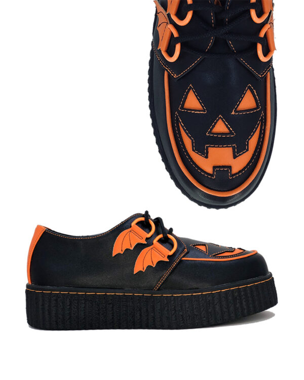 Jack O'lantern Trick or Treat Creepers Schuhe Schwarz ✪ 39