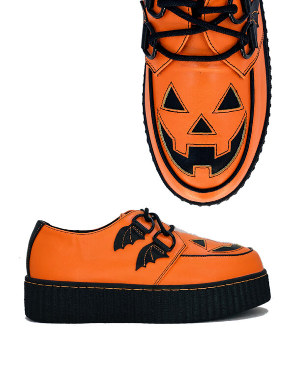 Jack O'lantern Trick or Treat Creepers Schuhe Orange ★ 39