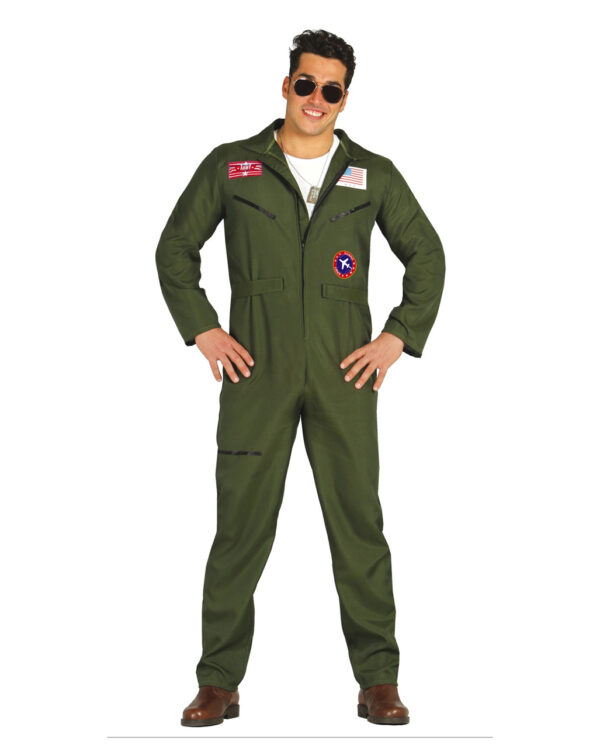 Jet Pilot Kostüm für Halloween & Fasching M-48/50