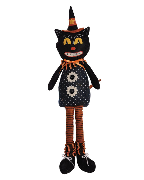 Johanna Parker Plüsch Kantenhocker Katze 55cm für Halloween