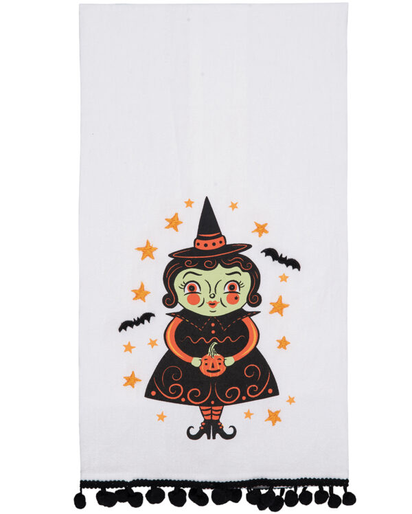 Johanna Parker Vintage Hexe Geschirrtuch für Halloween