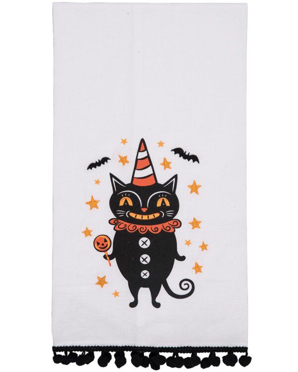 Johanna Parker Vintage Katze Geschirrtuch für Halloween