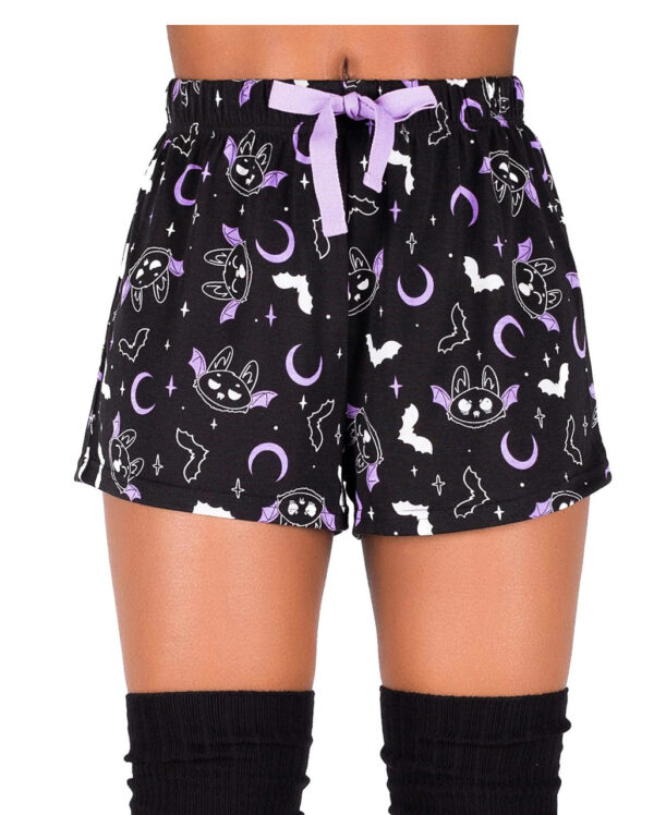 KILLSTAR Batty Shorts Schlafhose im Fledermaus-Look 4XL