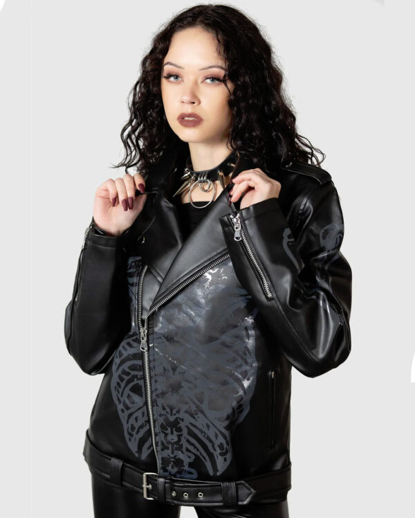 KILLSTAR Craniocaudal Biker Jacke für Damen L