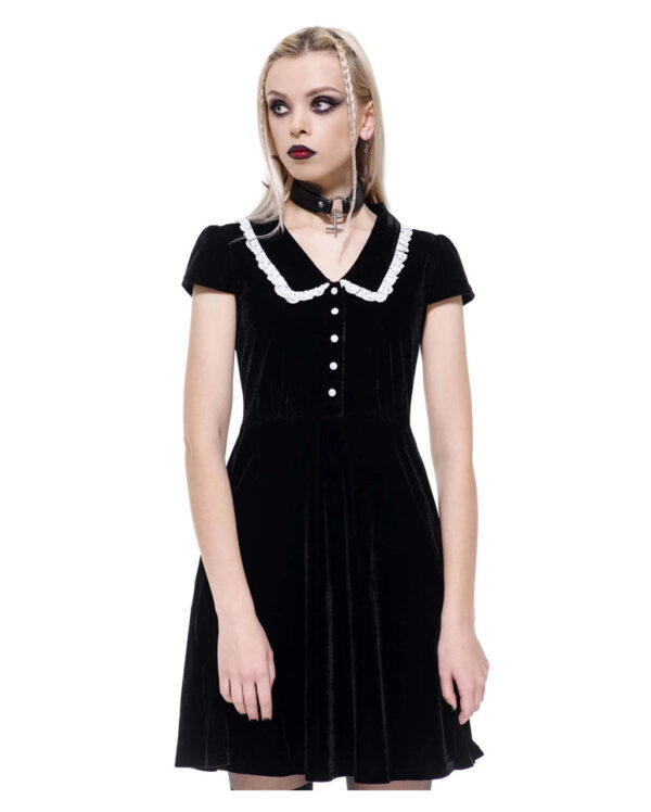 KILLSTAR Every Mourning Kragenkleid als Gothic Mode M