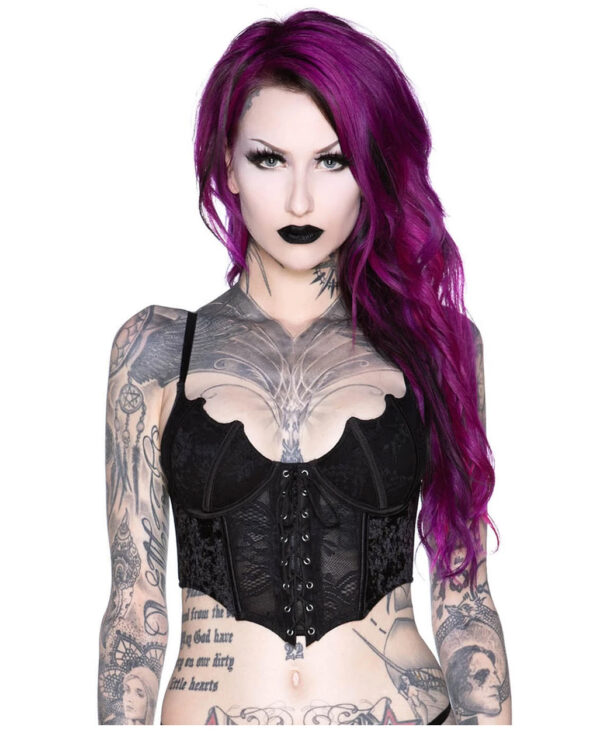 KILLSTAR Fledermaus Spitzen Bustier ❤ 4XL