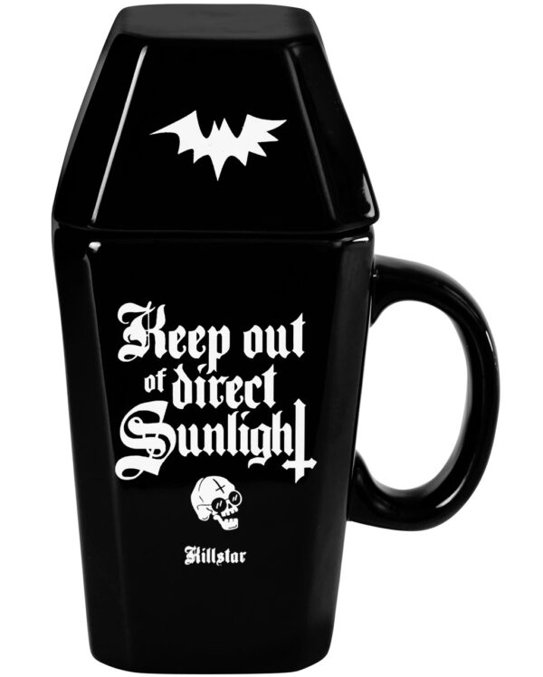 KILLSTAR Nocturnal Tasse mit Deckel Gothic Geschirr