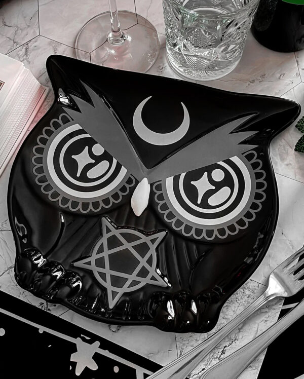 KILLSTAR Owl Servierteller  Gothic Keramik Teller