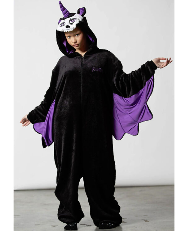 KILLSTAR Unicorn Onesie mit Kapuze ★ Gothic Jumpsuit S-M