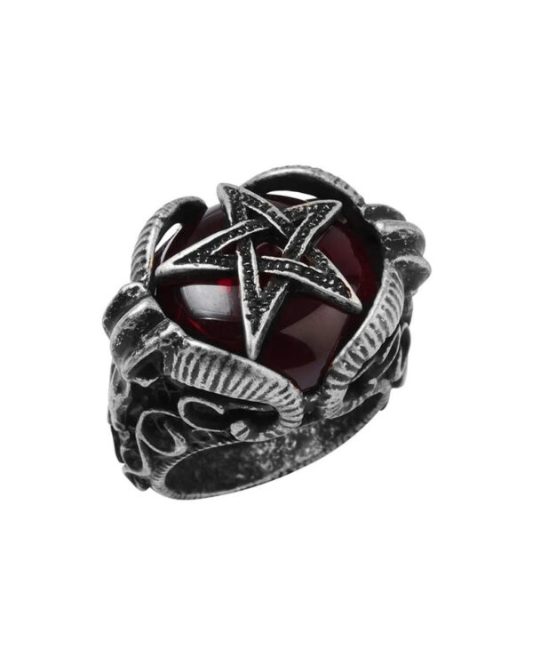 KILLSTAR Zeke Pentagram Ring ✯ Gothic Schmuck 19 mm (US Size 9)