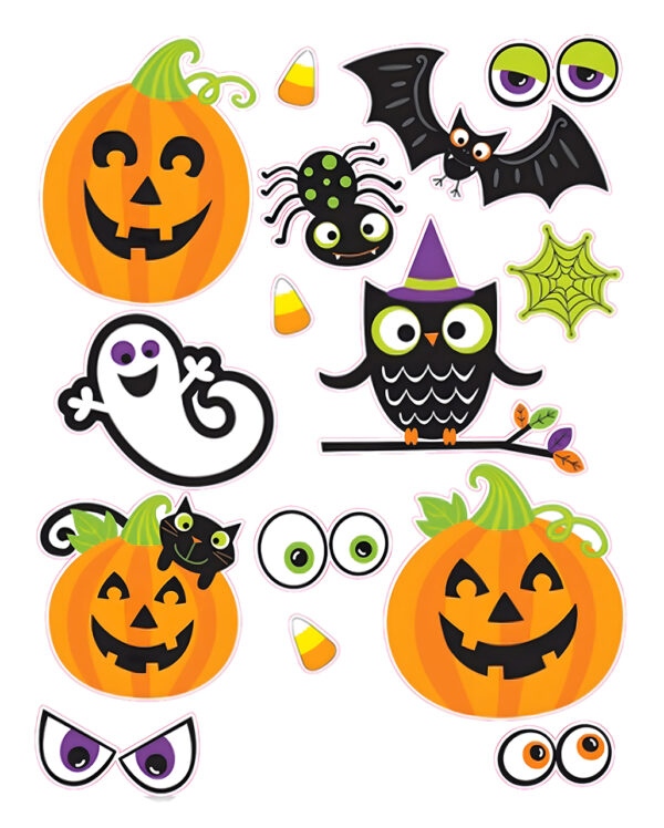 15-tlg. Kinderfreundliche Halloween Sticker