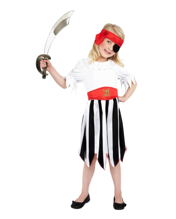 Kleine Piratin Kinderkostüm für Fasching & Halloween M