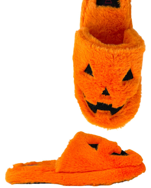 Kreepy Cozy Jack Plüsch Hausschuhe Orange  Homewear 41-42