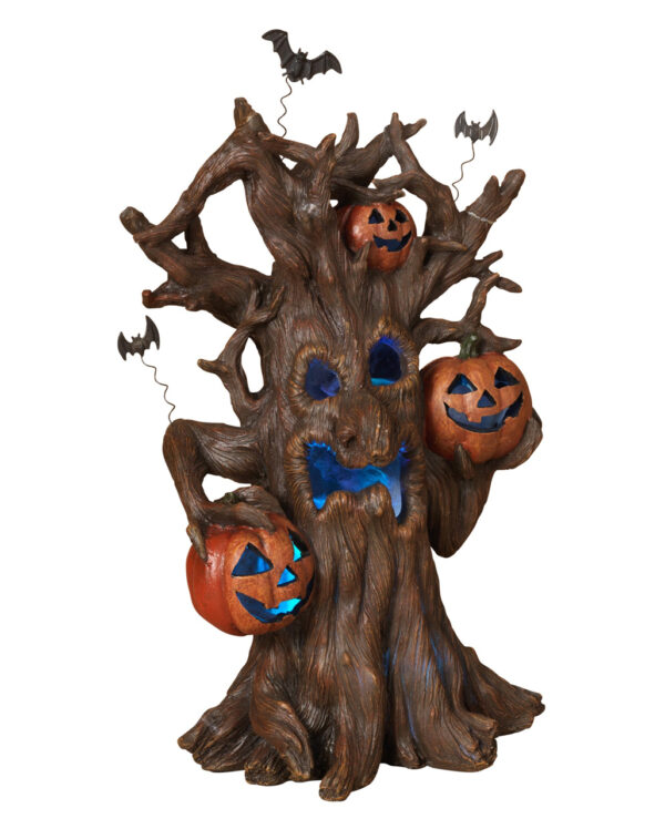 Kürbis Geisterbaum mit LED 45cm  Halloween Deko