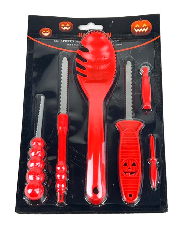 Kürbis Schnitz Set 6-teilig für Halloween