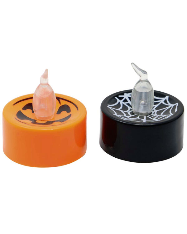 LED Teelicht mit Halloween Motiv 1 St.  Halloween Kerze