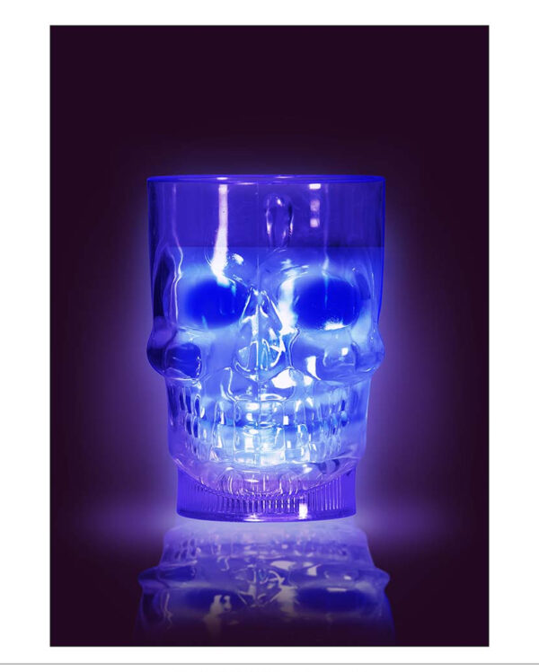 LED Totenschädelkrug 700 ml für Halloween