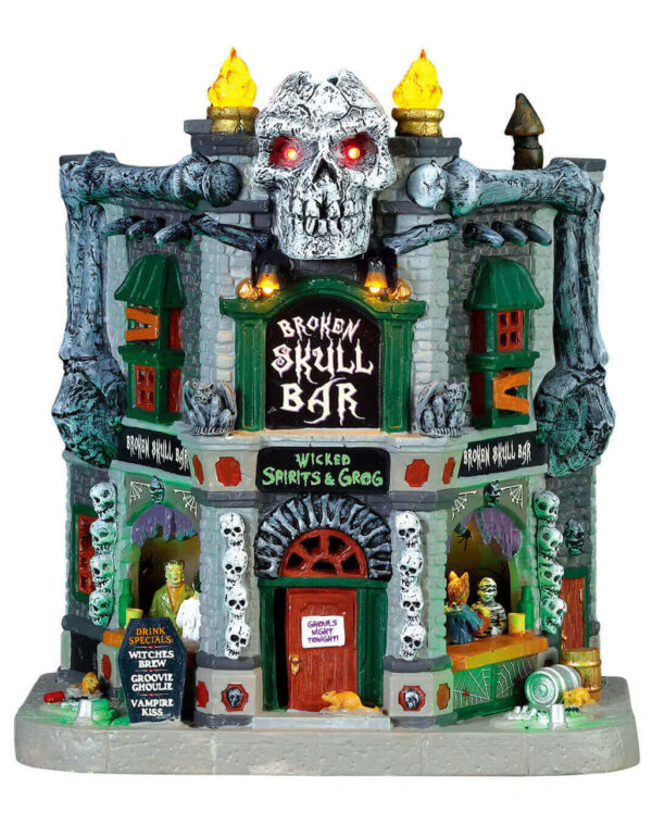 Lemax Spooky Town - Broken Skull Bar für Halloween