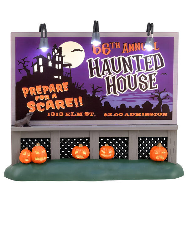 Lemax Spooky Town - Haunted House Billboard ★