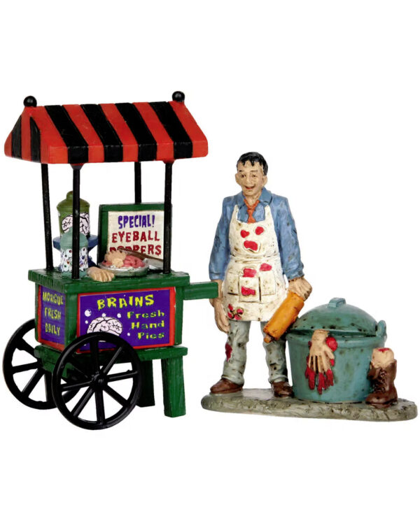 Lemax Spooky Town - Zombie Brains Foodcart  2er Set