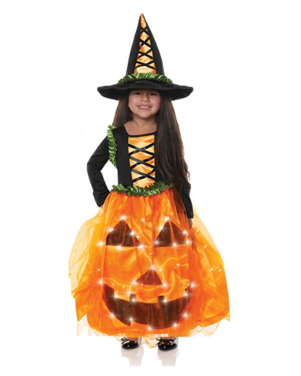 Leuchtendes Pumpkin Prinzessin Kinder Kostüm kaufen L (10-12 Jahre)