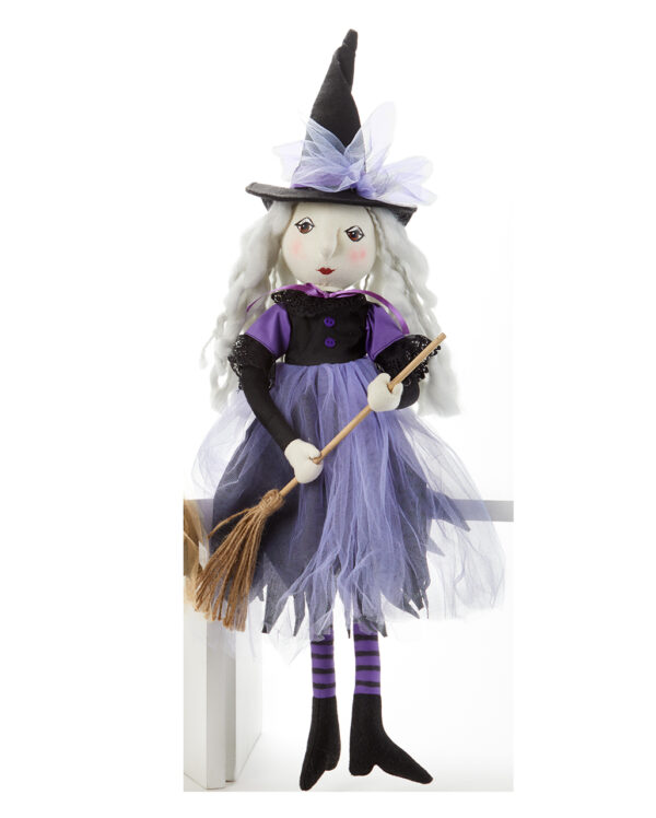 Lila Halloween Hexe Kantenhocker Figur 50cm ✰ kaufen